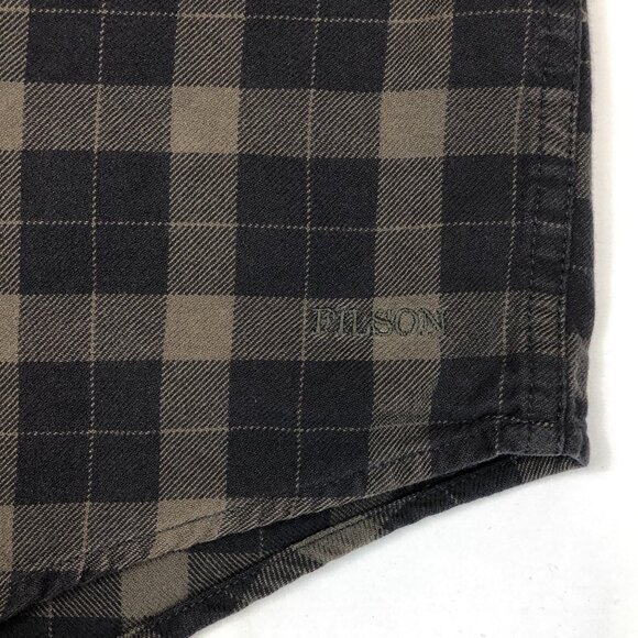 Filson Plaid Lightweight Alaskan Guide Shirt Black Charcoal Size XXL 10743 - Picture 5 of 11